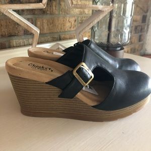 Cheeks Fit Body by Tony Little Black Mule Shoes